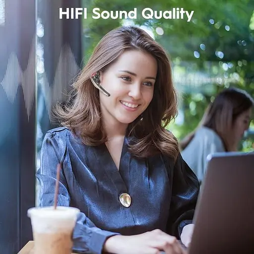 Бездротова Bluetooth гарнітура New Bee M53 з шумозаглушенням і зарядним кейсом Чорний - фото 10