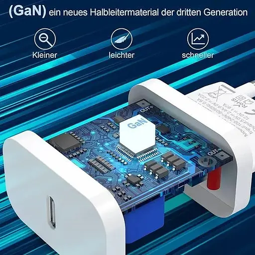 Комплект из 3 зарядных устройств USB C мощностью 25 Вт для iPhone - фото 7