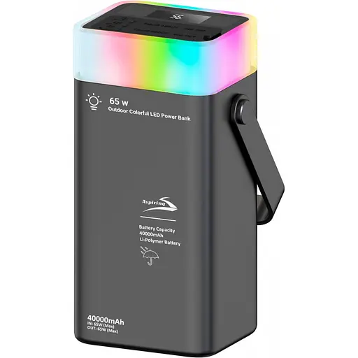 Павербанк Aspiring Vigor Black 40 000 mAh / 65 Вт (PPVG.V04) - фото 1