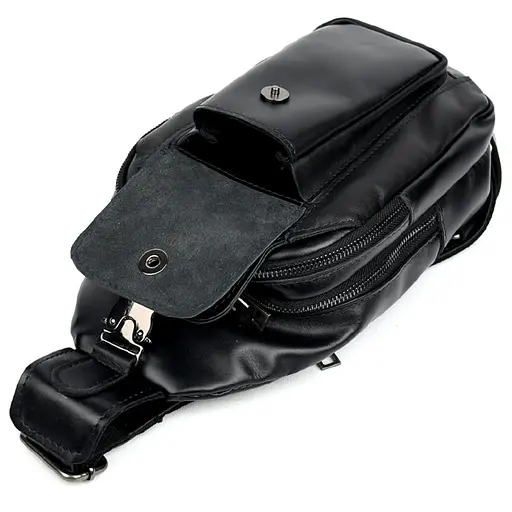 Модный рюкзак слинг на одну шлейку черный TARWA 17х7х33.5 см sum0028449 - фото 6