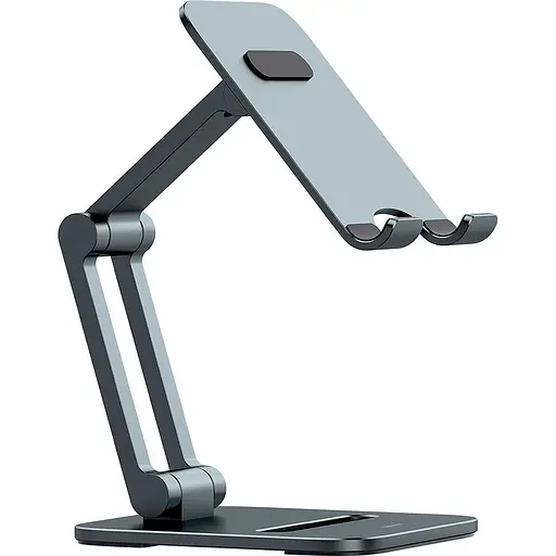 Подставка для смартфона Baseus Desktop Biaxial Foldable Metal Stand Gray (LUSZ000013) [134780] - фото 2