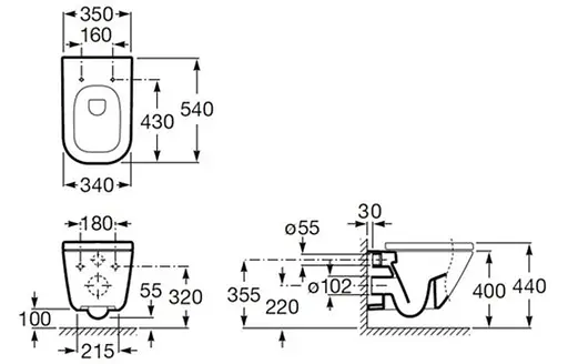 Унитаз подвесной Roca Gap A346477000, Белый - фото 2