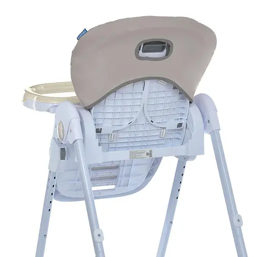 Стульчик M 3233L Taupe Beige для кормления с регулируемой спинкой, высотой и колесами, бежевый - фото 5