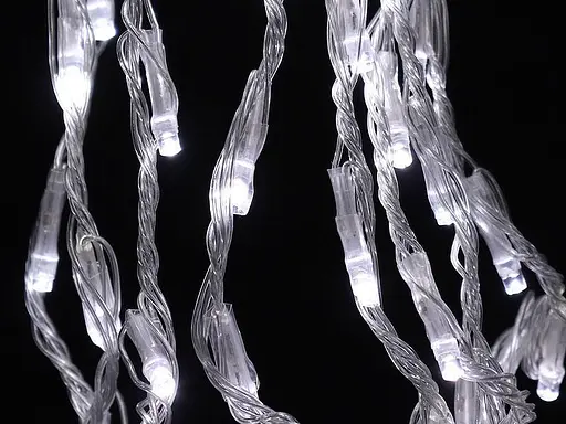 LED гірлянда Водоспад 3х2м від мережі 400 світлодіодів Довговічна різдвяна гірлянда-штора для святкового декору будинку Біла - фото 3
