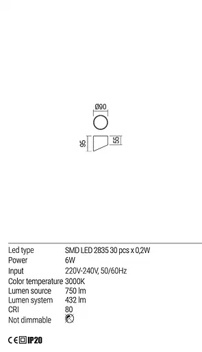 Потолочный светильник Redo UTO PL LED 6W IP20 SAND WHITE (5.1.2) 01-1625 - фото 3