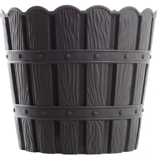 Горщик для квітів Violet House 1052 Bamboo Antrasit із дренажем 1.2 л (1054 BAMBOO ANTRASIT 1.2л.)