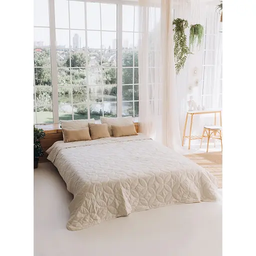 Набір Sonex Hawaii: покривало двостороннє 240х220 см + наволочка 70х50 см 2 шт. бежевий (SO102524) - фото 5