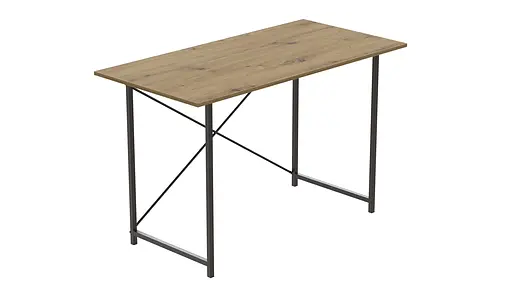 Стол письменный Line Лайт Ferrum-decor 750x1200x600 Черный металл ДСП Дуб Артизан 16 мм (FRD-104862) - фото 2