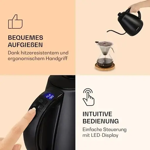 Электрочайник Klarstein Garcon 2000 Вт (10040347) Черный - фото 5