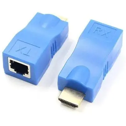 Удлинитель сигнала HDMI по витой паре ExtraDigital синий 2 шт. до 30 м (KBH1754)