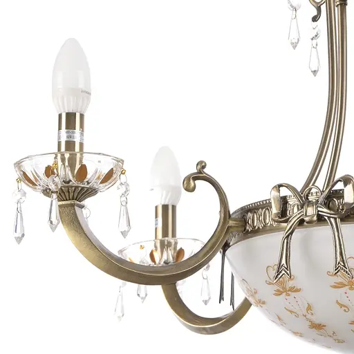 Люстра подвесная Brille свеча E14 60W BZ (BKL-448S/7) - фото 2