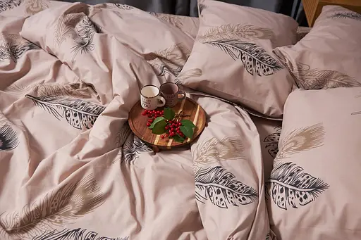 Комплект постельного белья Moon&Star Бязь Gold Люкс Feathers полуторный 143х210 наволочки 2х50х70 - фото 6