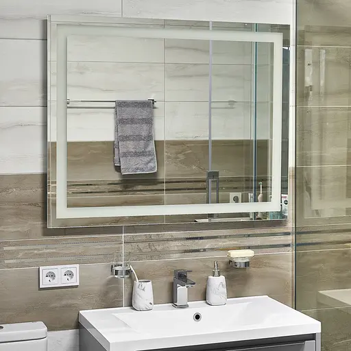 Дзеркало Unio MRR-05 SQR-AA 1000 x 800 mm LED FL 000026930 - фото 2