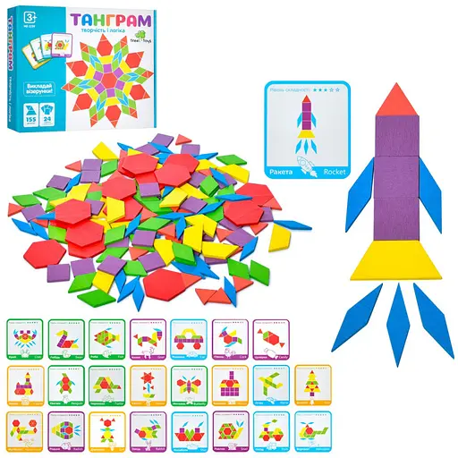 Детская деревянная игрушка "Танграм" MD 2239