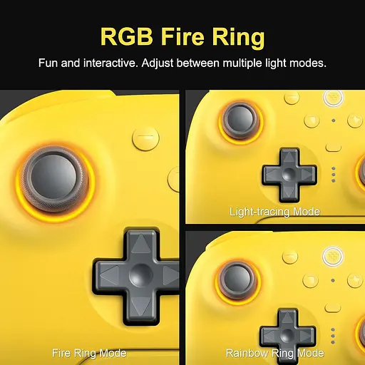 Геймпад 8BitDo Ultimate 2 Bluetooth Switch, Switch 2, ПК з Windows, TMR, Еффект Холла Жовтий - фото 5