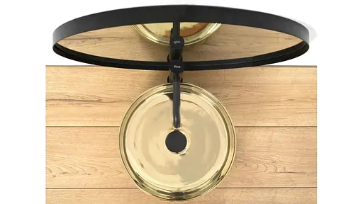 Умивальник Rea Sami gold накладний золотий REA-U1800, Золотий - фото 5