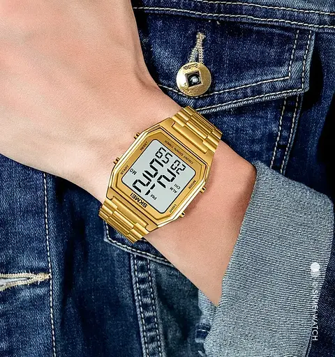 Чоловічий наручний годинник Skmei 1735 (Золотистий) - фото 7