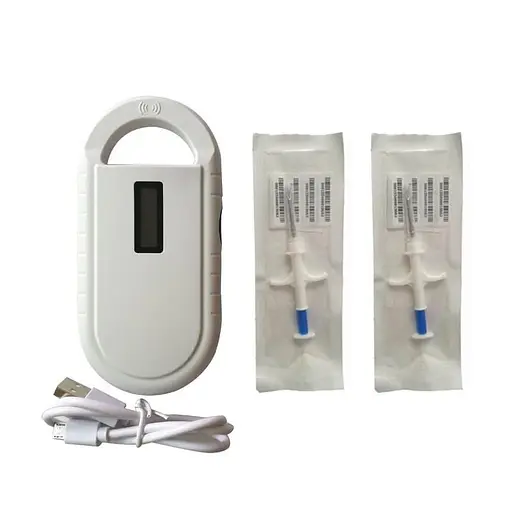 RFID система для идентификации животных: считыватель + 2 микрочипа с инжектором Faread PT160 (100152)