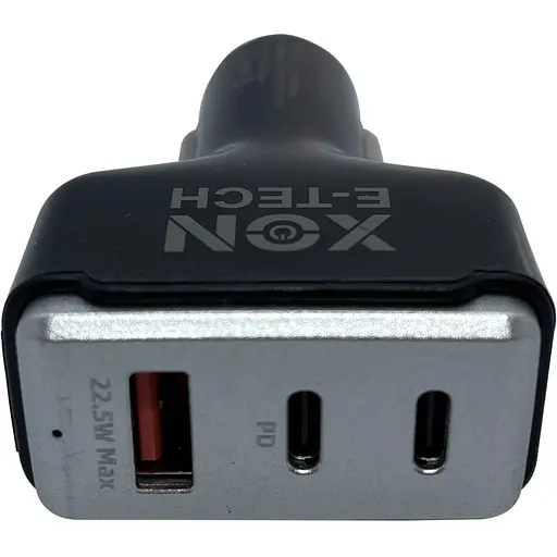 Автомобільний зарядний пристрій XON MaxCharge Type-C 82.5W 2 x Type-C PD30 + Type-A 15V/1.5A Black (5060948063500) - фото 2