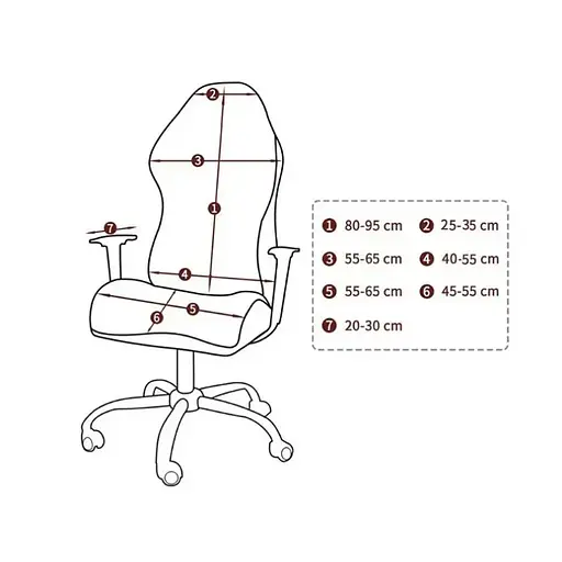 Эластичный защитний чехол на игровое, компьютерное кресло Semi Chair Cover с подлокотниками Black XL - фото 2