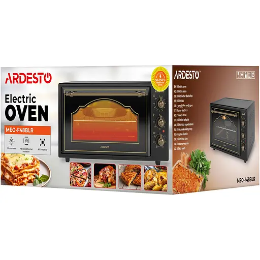 Піч електрична Ardesto Line-R, 48 л, 1600 Вт, механіч., конвенція, чорний - фото 14