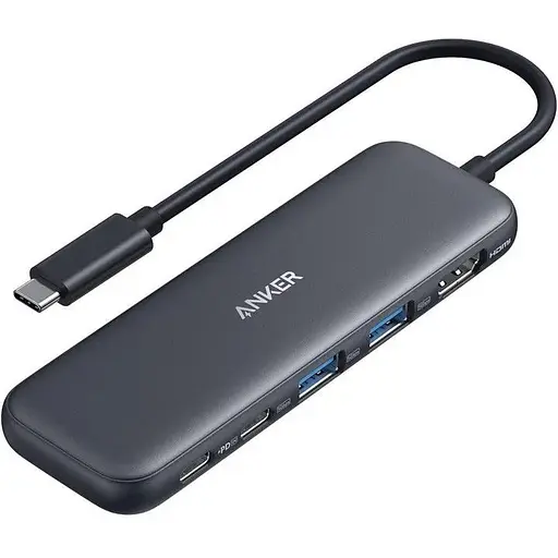 Мультипортовый адаптер - хаб - порт репликатор Anker 332 Usb-C Hub 5-in-1 (A8355011) - фото 1