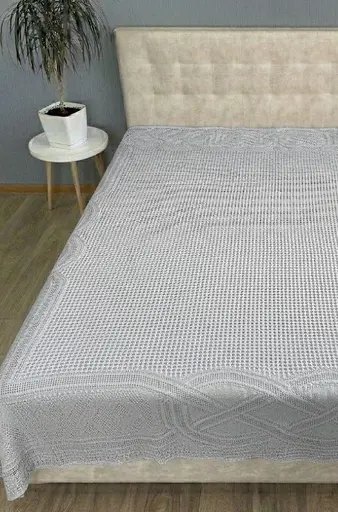 Натуральная муслиновая простыня 200x230 см — дышащая мягкая хлопковая простыня серая - фото 2