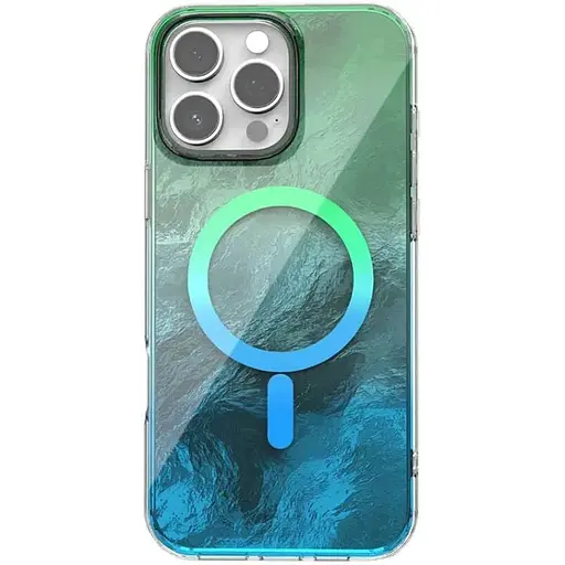 Чехол Epik TPU Shiny Mountain (MagFit) для Apple iPhone 16 Pro Max (6.9) Green/Blue - фото 1