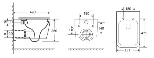 Унитаз подвесной Volle Ramiro Rimless сиденье slow-closing white 1388.001007, Белый - фото 2