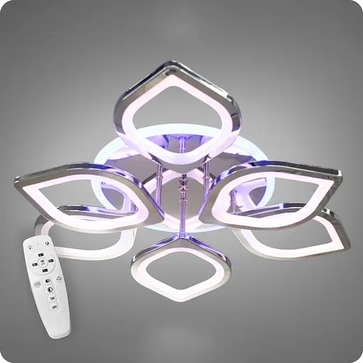 Люстра світлодіодна 517 Dlight 3color з пультом 115Вт Хром (01767) - фото 1