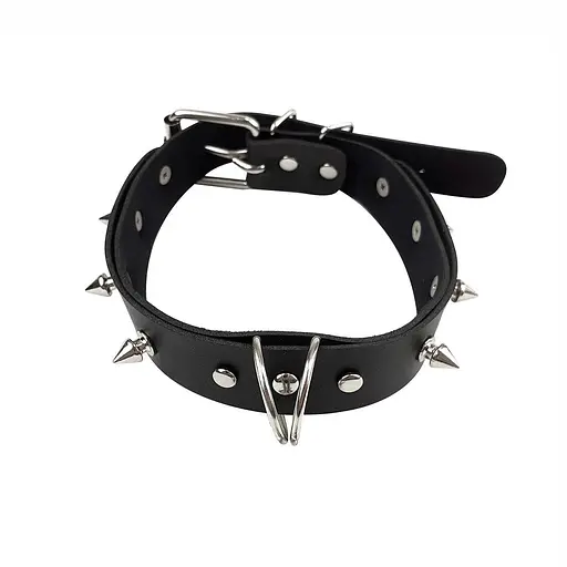 Ошейник с шипами и поводком Art of Sex - Collar Spikes and Leash - фото 2