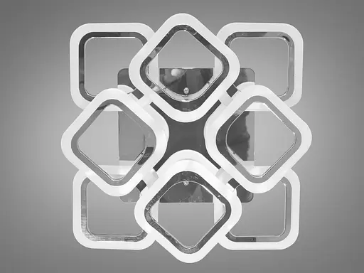 Світлодіодна люстра смарт світильник з пультом dimmer, 80W, хром - фото 3