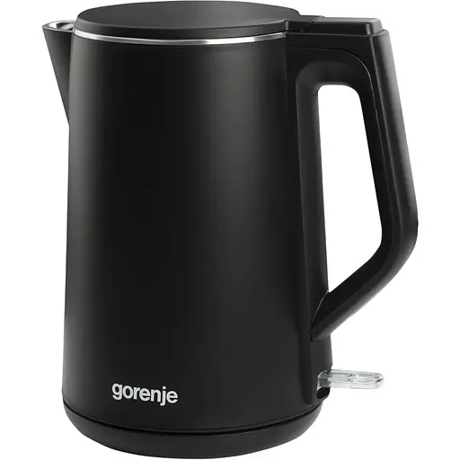 Gorenje Электрочайник, 1,5л, 2,200 Вт, корпус-нержав., Strix, матовый, черный