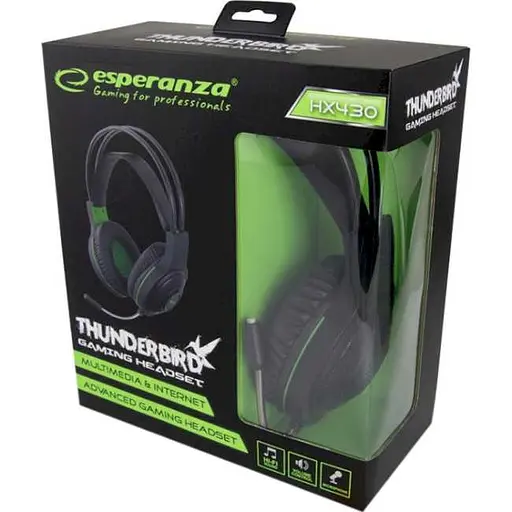 Ігрова гарнітура Esperanza EGH430 Black-Green (EGH430) - фото 2