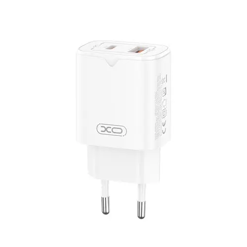 Мережевий зарядний пристрій XO L130 (EU) PD30W/QC18W (1USB-C+1USB-A) Fast charging Charger Білий - фото 5