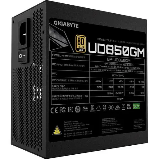Блок живлення Gigabyte UD850GM 850W 80 Plus Gold (GP-UD850GM) Б/в - фото 5
