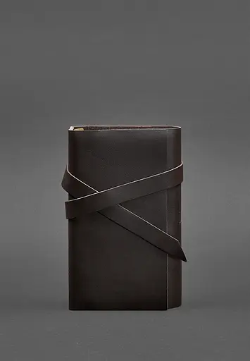 Шкіряний блокнот (Софт-бук) 1.0 темно-коричневий Краст - фото 2