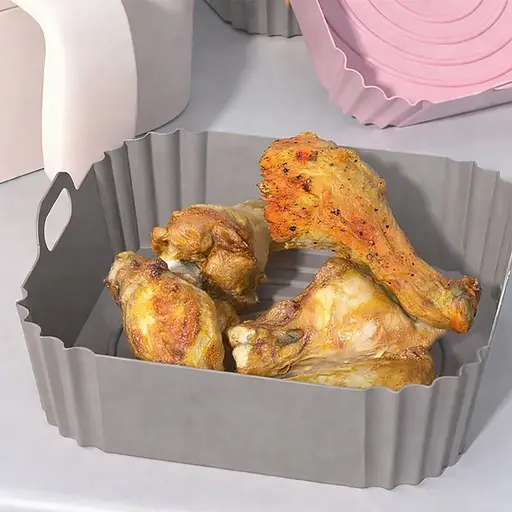 Набор из 3 многоразовых квадратных форм для аэрогриля, духовки и мультипечи 21.5х21.5 см 88175 - фото 2