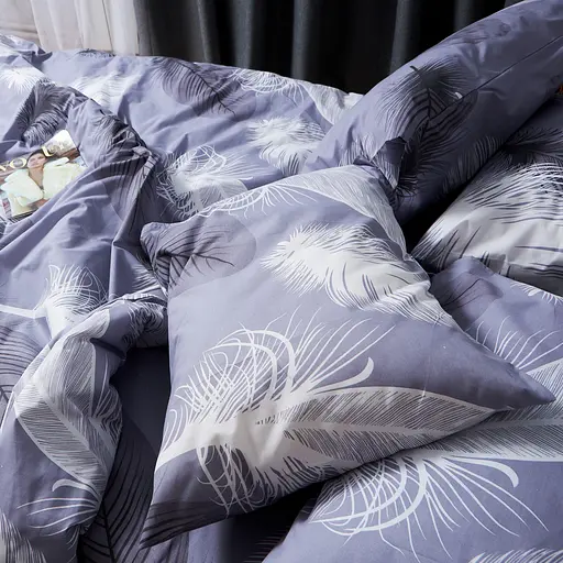 Пододеяльник Moon&Star Бязь Gold Люкс Soft Plumes Полуторный 143x210 см - фото 5