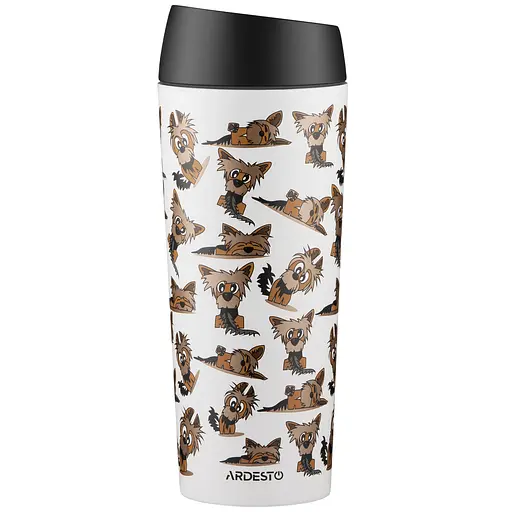 Термокружка Ardesto Coffee Time Yorkie нержавеющая сталь 450 мл бежевый (AR2645YT)