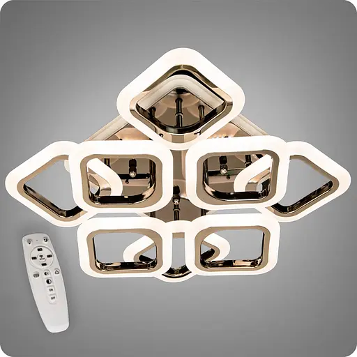 Люстра світлодіодна 517 Dlight 3color з пультом 110Вт Чорний хром (01718) - фото 2