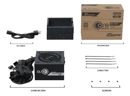 Блок питания Seasonic CORE BC 850W 80+ Bronze (CORE BC-850 ATX31) - фото 13