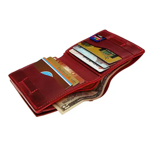 Кожаный мужской кошелек Grande Pelle 10х10х2.5 см. nsa0001214 - фото 6