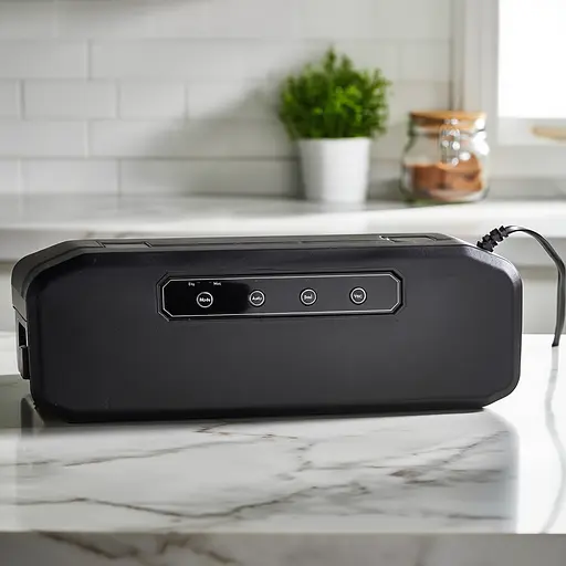 Вакууматор побутовий Yiwu для сухих та вологих продуктів 400 Вт вакуумний пакувальник 4 режими роботи + 10 пакетів Чорний HP-11-17B - фото 2