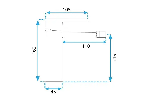 Смеситель для биде Rea Storm black REA-B4120 Черный матовый - фото 5
