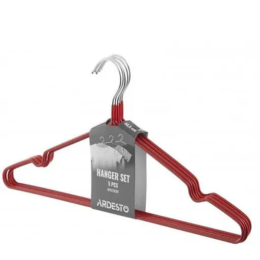 Набор вешалок Ardesto 40.5 см 5 шт красный (ARHC2805R)