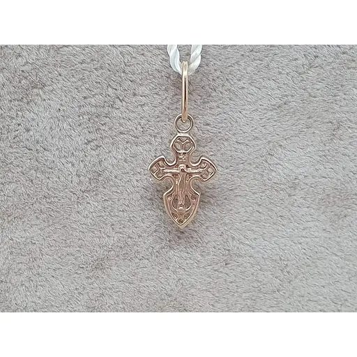 Золотой крестик Семейные драгоценности. Распятие Христа. 140911 - фото 2