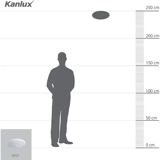 Стельовий світлодіодний світильник Kanlux Fogler LED 14W-NW з датчиком руху (18121) - фото 3