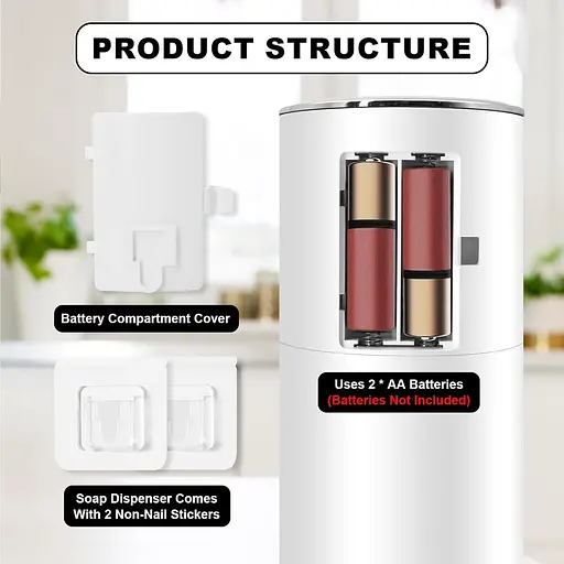 HMJIA Напівавтоматичний дозатор мила із сенсорною панеллю 400 мл IPX5 - фото 2