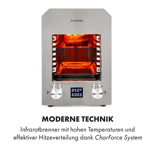 Высокотемпературный гриль Klarstein Hannibal 2200 Вт (10034803) - фото 5